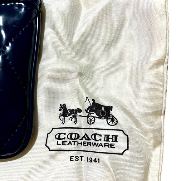 COACH Poppy Quilted Cobalt Blue Gloss Small Wristlet, NWT & Dustbag - Picture 15 of 16